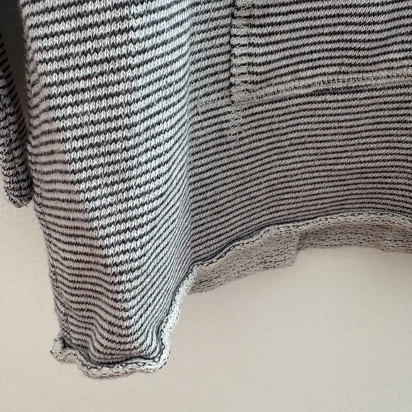 Calvin Klein Performance Black Striped Terry Beach Hoodie Sweatshirt L - Picture 3 of 4